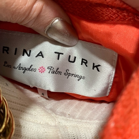 EUC Trina Turk Silk Orange Suit 4 - Picture 7 of 16